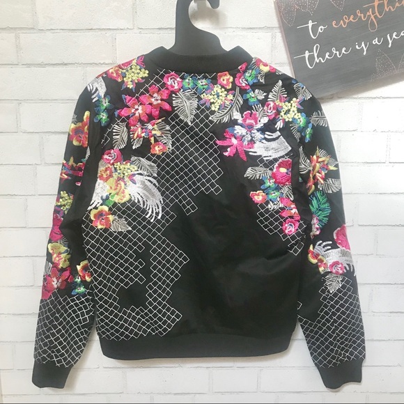 3.1 Phillip Lim Floral Jacket Embroidery Bomber - Picture 6 of 8